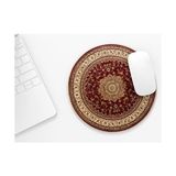 Prime Halı Motif 1 - Yuvarlak Mouse Pad - Option-1 - 0002 - Beyaz