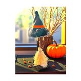 Prime Halloween Cadı Şapkası, LED Işıklı, Siyah Kumaş, Cadı Süpürgesi, Turuncu Şeritli, Dekoratif Süsleme, Pilli - 0 - Siyah - Option-1