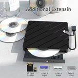 Prime Harici CD DVD Okuma Yazma USB 3.0 Hub Çok Amaçlı External Drive Tf Sd Kart Okuyucu 8in1 - Ahşap