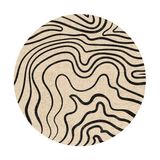 Prime Hensa Kadife Kaymaz Pamuk Tabanlı Yıkanabilir Antibakteriyel Yuvarlak Salon Halısı 120X120 - 374-Yeşil