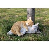 Prime Hi- 87757-K Turuncu ve Gri Kedi Heykeli - 0 - Siyah - Option-1