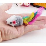 Prime Hışırtılı Tüylü Mini Fare Kedi Oyuncağı - 4 Adet - 01-Mavi