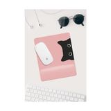 Prime HOBISHOP(105) Pembe Kedi Çizimli Bilek Destekli Dikdörtgen Mouse Pad Mouse Altlığı. Pembe - Option-1 - 0002 - Beyaz