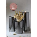 PRİME HOME 3 Lü Füme Krom Parlak Yüzey Mumluk Dekoratif Tealight Set Mum Abs Plastik