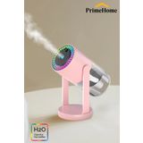 PRİME HOME H2o Nemlendirici Buhar Makinası Hava Ultrasonik Kırmızı Ambiyanslı Pembe 360 Derece