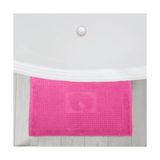 Prime Homedius Banyo Kareli Ayak Desenli Pamuk Ayak Havlusu 50X70CM Pembe 50X70 - 001-Beyaz - Option-1