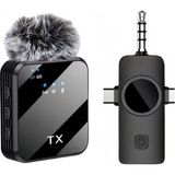 Prime Kablosuz Yaka Mikrofonu Tekli Mikrofon 16 ile Uyumlu Type-C/aux/lightning Portlu Telefon Pc Tablet Video Kayıt Röportaj Canlı Yayın Vlog Kablosu - Çok Renkli