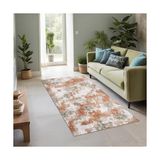Prime Kadife Kaymaz Pamuk Tabanlı Yıkanabilir Antibakteriyel Salon Halısı 100X150 - 374-Yeşil