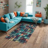 Prime Kadife Kaymaz Pamuk Tabanlı Yıkanabilir Antibakteriyel Salon Halısı 120X180 - 374-Yeşil
