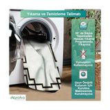 Prime Kadife Kaymaz Pamuk Tabanlı Yıkanabilir Antibakteriyel Salon Halısı 160X230 - 374-Yeşil