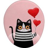 Prime Kalpli Balon ve Kedi Mouse Pad - Option-1 - 0002 - Beyaz