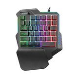 Prime KB-R177 Salvo Siyah USB LED Işıklı Q 35 Tuşlu Multimedya Mini Gaming Oyuncu Klavyesi - Option-1 - 001-Renkli