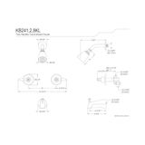 Prime KB241KL Küvet ve Duş Musluğu, Cilalı Krom, 12,7 cm Musluk Uzunluğu - Option-1