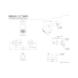 Prime KB8242NFL Nuwave Fransız Çift Kulplu Küvet ve Duş Bataryası, Cilalı Pirinç - Option-1