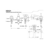 Prime KB921 Americana 8-Inç Ikiz Akrilik Saplı Lavabo Bataryası, Parlak Krom - Option-1
