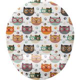 Prime Kedi Desenli Bilek Destekli Mouse Pad - Option-1 - 0002 - Beyaz