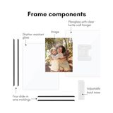 Prime Kırılmaya Dayanıklı Camlı 11X14 Yüzer Resim Çerçevesi - 8X10 Fotoğraf Veya Daha Küçük - Kaydırmalı Fotoğraf Çerçevesi - Fusion Float Koleksiyonu - Masa Üstü Veya Duvar Için Yüzer Çerçeve - -- - Option-1