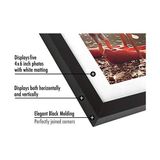 Prime Kırılmaya Dayanıklı Camlı 4x6 Kolaj Resim Çerçevesi - Beş 4x6 Fotoğrafa Uyar Veya Bir 8X24 Resim Çerçevesi Olarak Kullanılır - Imza Koleksiyonu - Duvar Ekranı Için Kolaj Çerçeveleri - -- - Option-1