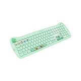 Prime KM-6283 Catty Renkli Tuşlu Yeşil 2.4 Ghz + Bt Kablosuz Q Multimedia Klavye + Mouse + Pad Set - Option-1 - 001-Renkli