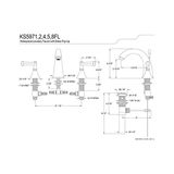 Prime KS5972FL Royale Fransız Kollu Saplı Yaygın Lavabo Bataryası, Cilalı Pirinç - Option-1