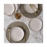 Prime Kumlu Krem Rölyefli Pasta Tabağı 21 cm 6 Adet Q32 - 0,5 L
