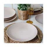 Prime Kumlu Krem Rölyefli Servis Tabağı 27 cm 6 Adet Q32 - 0,5 L