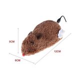 Prime Kurmalı Kedi Eğitim Oyuncağı Tüylü Peluş Fare Yakalama Interaktif Sevimli Eğlenceli Oyuncak - 01-Mavi