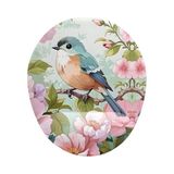 Prime Kuş ve Çiçek Desenli Mouse Pad - Option-1 - 0002 - Beyaz