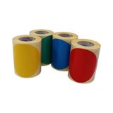 Prime Kuşe Daire Renk Baskılı Çap Etiketi 75MM Daire Ölçülerinde Yuvarlak Çıkartma Ruloda 300 Adet Kendinden Yapışkanlı Rulo Etiketi Barkod Yazıcılar ile Uyumlu 40MM (Mavi) - 00 Beyaz - Option-1