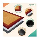 Prime Lavita Kadife Kaymaz Pamuk Tabanlı Yıkanabilir Antibakteriyel Salon Halısı 200X300 - 374-Yeşil