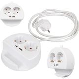 Prime Life 2'li Telefon Standlı Grup Priz 1x Usb, 1x Type-C Girişli Topraklı Çoklu Ikili Priz 1.5 Metre Kablo Uzunluğu, Priz Çoğaltıcı 3680 Watt 16 Amper, USB Type-C Çıkış 5 Volt 2.4 Amper 12 Watt