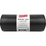 Prime Life Ekonomik Endüstriyel Büyük Siyah Çöp Torbası 10’lu 65×80 Cm, Kalın & Dayanıklı, Çift Katlı, Geri Dönüştürülebilir Atık Torbası; Restoran, Fabrika, Inşaat, Ofis ve Depo Için Güçlü Çöp Poşeti