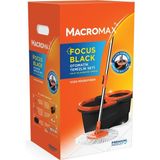 Prime Life Focus Black Otomatik Temizlik Seti, Pedalsız Döner Sıkmalı 360 Başlıklı Mikrofiber Paspas