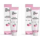 Prime Life Humble Toothpaste Kids Strawberry 75 ml Çocuklar Için Çilek Aromalı Doğal Diş Macunu 75 ml (Tavsiye Yaş 2+) (2 Paketi)