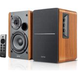 Prime Life R1280DBS Aktif Bluetooth Kitaplık Hoparlörler - Optik Giriş - 2.0 Kablosuz Stüdyo Monitör Hoparlörü - Subwoofer Hat Çıkışı ile 42W Rms - Ahşap Tanecikli