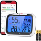 Prime Life Thermopro TP393B Ev Için Dijital Oda Termometresi Nem Ölçer, Bluetooth Üzerinden 80M Menzilli Otomatik Veri Senkronizasyonu, Saatli Higrometre