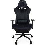 Prime Life Xandor XG500 Kadife Kumaş Metal Iskelet Premium Gaming Koltuk 180° Yatabilen Ergonomik Oyuncu Koltuğu 2d Kol Dayamalı - Siyah