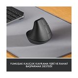 Prime Lift Kablosuz Ergonomik Dikey Mouse, 57° Dikey Açı, 4000 Dpı, Sessiz, Küçük ve Orta Eller Için, Bluetooth, Logi Bolt USB Alıcı, 24 Ay Pil Ömrü, Siyah