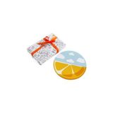 Prime Limon Desenli Yuvarlak Mousepad 20 x 20 cm - Option-1 - 0002 - Beyaz