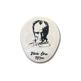 Prime LN-1938 Fikirler Ölmez Atatürk Desenli Ergonomik Suya Dayanıklı Bileklikli Mouse Pad - Option-1 - 0002 - Beyaz