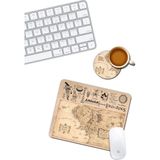 Prime Lotr Yüzüklerin Efendisi Mouse Pad ve Bardak Altlığı Set - Option-1 - 0002 - Beyaz