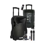 Prime LS-P1915EX Portatif Taşınabilir 3 Mikrofonlu Seyyar Ses Sistemi 15 Inç 1200 Watt - 01-Siyah