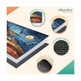 Prime Manz Kadife Kaymaz Pamuk Tabanlı Yıkanabilir Antibakteriyel Salon Halısı 200X300 - 374-Yeşil