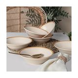 Prime Mat Krem File Hitit Yemek Tabağı 18 cm 6 Adet - 950 - 0,5 L