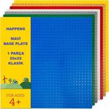 Prime Mavi Plaka, +4 Yaratıcı Oyuncak Yapım Seti (1 Parça) 25CMX25CM, Baseplate - 0 - Siyah