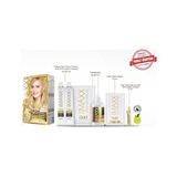 Prime Maxx Deluxe Serisi 24K Altın Parçacıklı Serum ile 1 Kutu 2 x 50 ml ve Geliştiriciler Saç Boyası (Buğday Sarısı 9.0) - 0 - Siyah