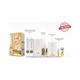 Prime Maxx Deluxe Serisi 24K Altın Parçacıklı Serum ile 1 Kutu 2 x 50 ml ve Geliştiriciler Saç Boyası (Sarısı 10.0) - 0 - Siyah