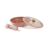 Prime Midas Pembe 9 Parça Ayrılabilen Saplı Iç Içe Geçebilen Tencere Tava Seti - 1/100 Toz Ceviz
