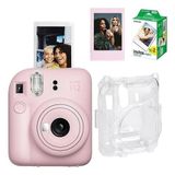 Prime Mini 12 Fotoğraf MAKINESI-20LI Film-Şeffaf Pleksi Kılıf ve Fotoğraf Çerçevesi Seti 1 Pembe - Açık Bej