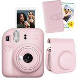 Prime Mini 12 Pembe Fotoğraf Makinesi-20'li Film-Laporta Albüm ve Deri Kılıf Seti - Açık Bej